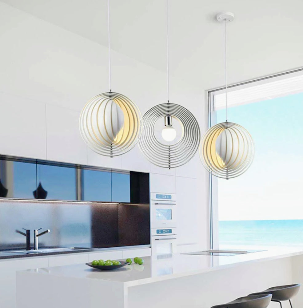 Lampadario a sospensione decorativo 3D in metallo – Attacco E27 - ambraled