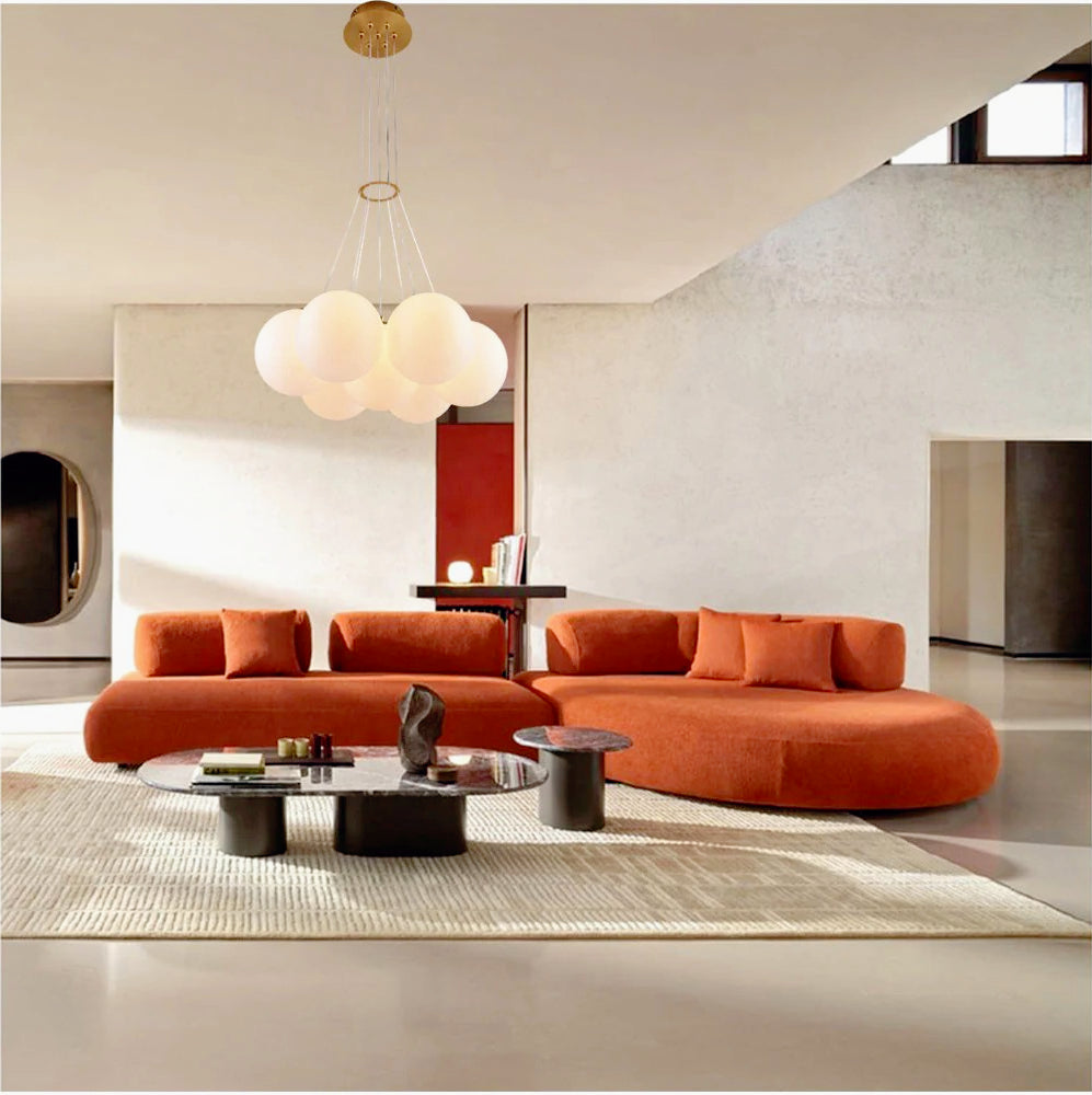 Lampadario a sospensione in bronzo minimal – 7 sfere, attacco G9 - ambraled