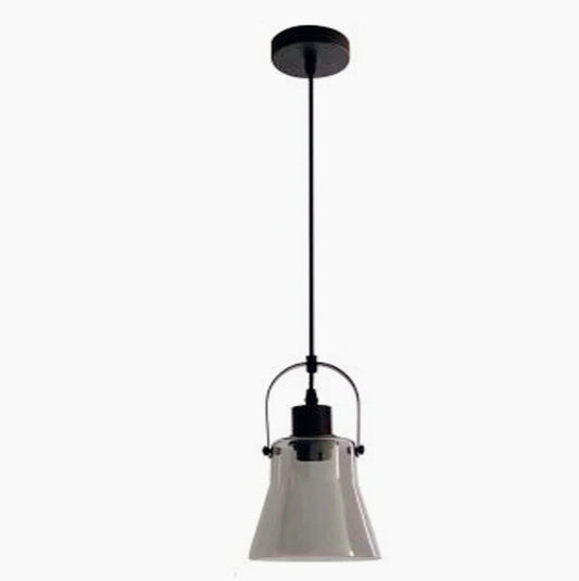 Lampadario in metallo con paralume in vetro – Design moderno, attacco E27 - ambraled