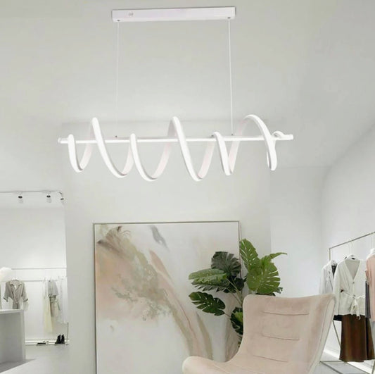 Lampadario LED 60W – Design twist, colore bianco, CCT 3 temperature di luce (6500K – 3000K) - ambraled