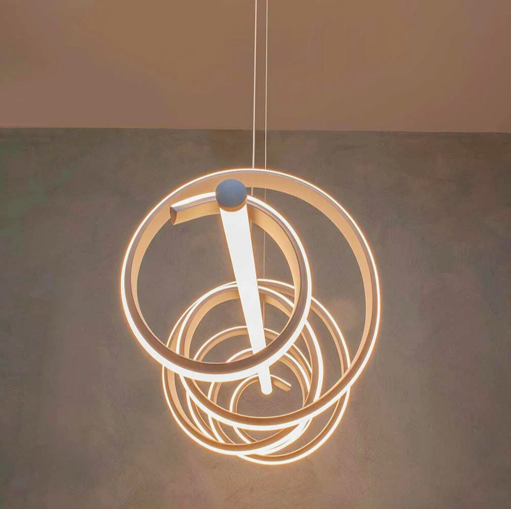 Lampadario LED 60W – Design twist, colore bianco, CCT 3 temperature di luce (6500K – 3000K) - ambraled