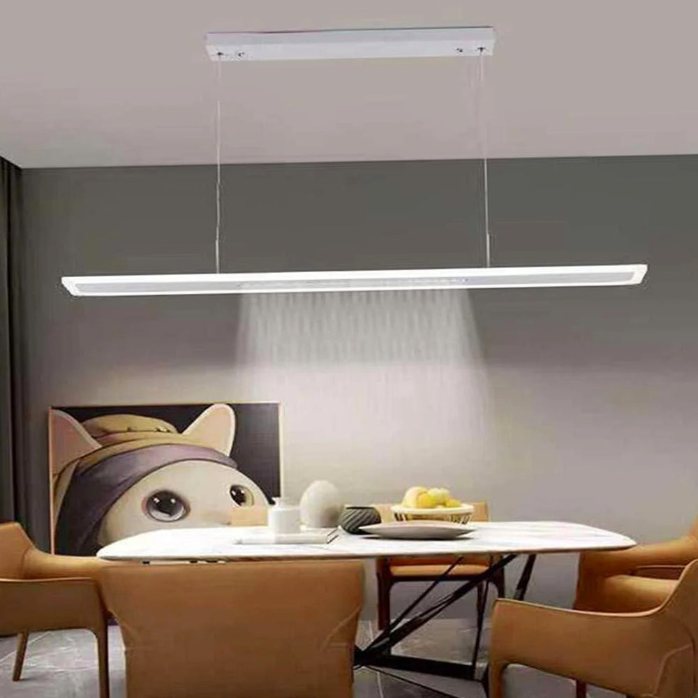 Lampadario LED 70W bianco – Dimmerabile con telecomando, 3 colori luce regolabili - ambraled