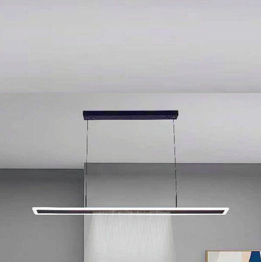 Lampadario LED 70W nero – Dimmerabile con telecomando, 3 colori luce regolabili - ambraled