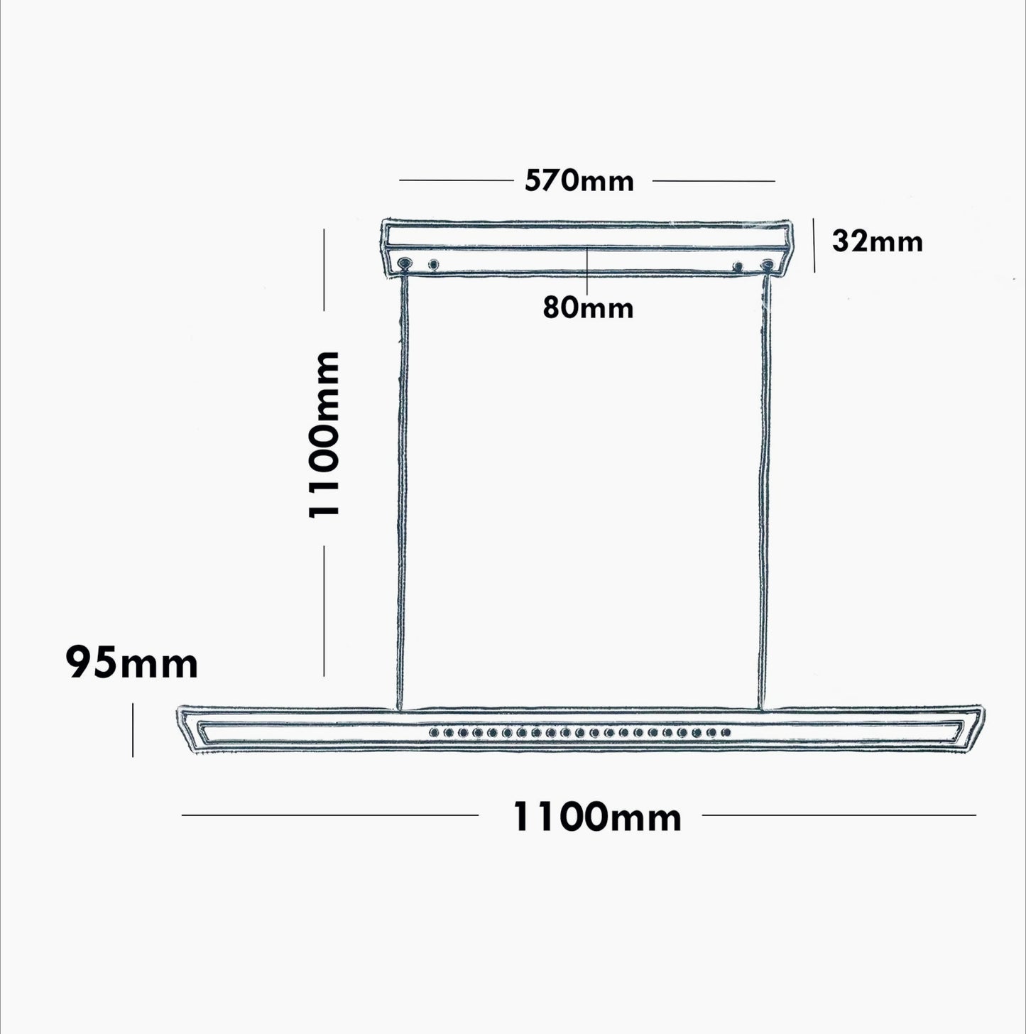Lampadario LED 70W nero – Dimmerabile con telecomando, 3 colori luce regolabili - ambraled
