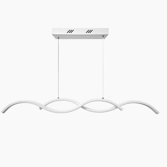 Lampadario LED a sospensione 25W – CCT Switch, design twist, colore bianco - ambraled
