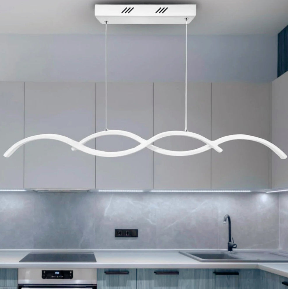 Lampadario LED a sospensione 25W – CCT Switch, design twist, colore bianco - ambraled