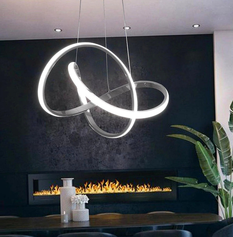 Lampadario LED moderno intrecciato 60W – CCT regolabile, 3 colorazioni di luce - ambraled