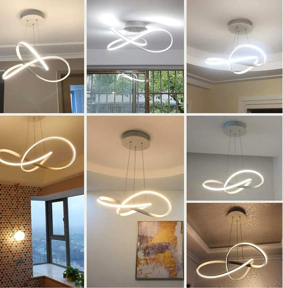 Lampadario LED moderno intrecciato 60W – CCT regolabile, 3 colorazioni di luce - ambraled