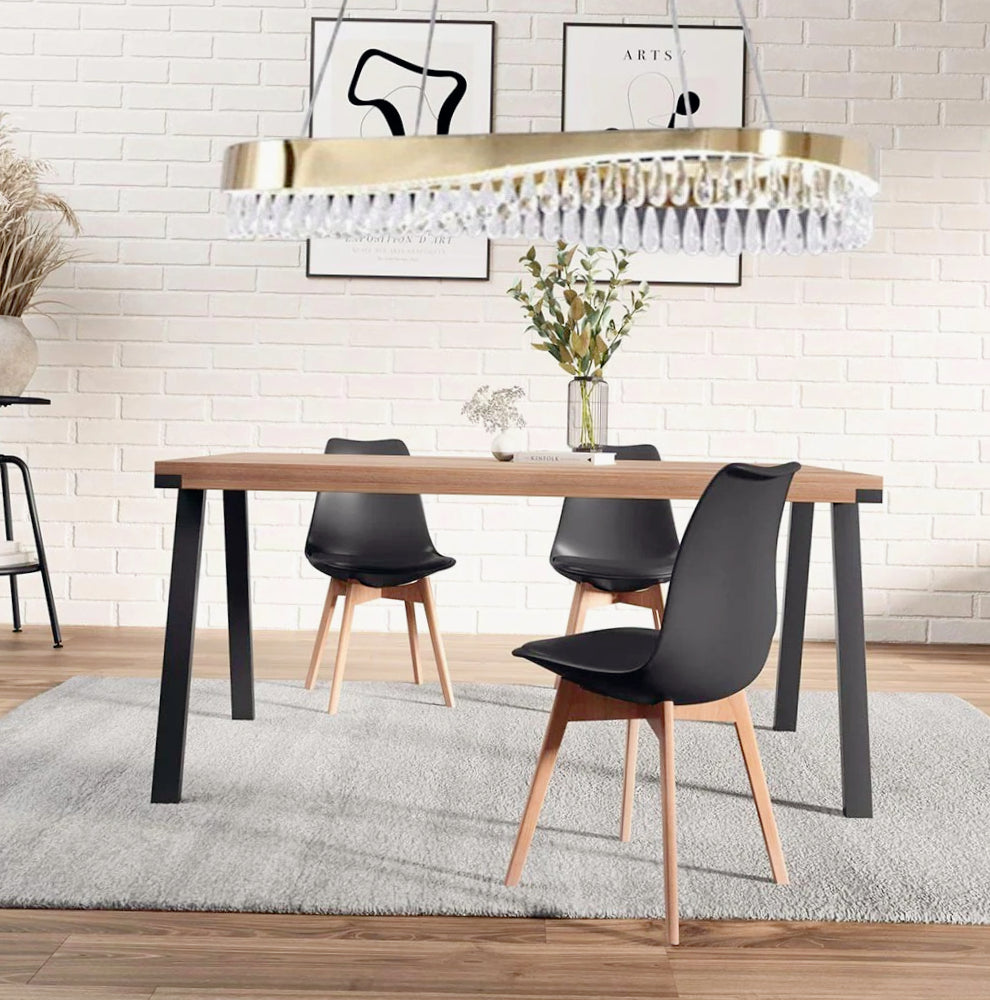 Lampadario LED oro 45W con cristalli in acrilico – Luce fredda 6500K - ambraled