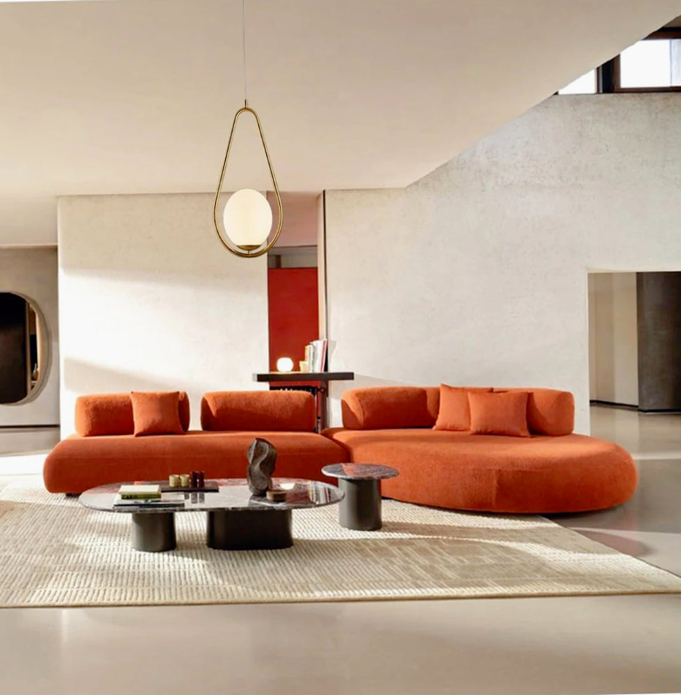 Lampadario sospensione a goccia in bronzo con sfera – Design contemporaneo, attacco G9 - ambraled
