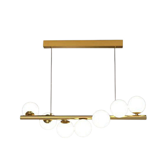 Lampadario sospensione in bronzo con 7 sfere – Attacco G9, lampada da soffitto - ambraled