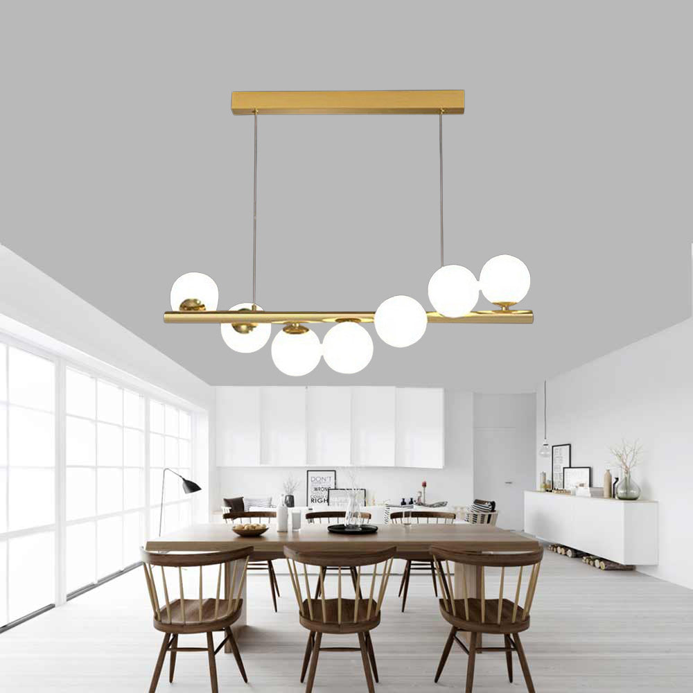 Lampadario sospensione in bronzo con 7 sfere – Attacco G9, lampada da soffitto - ambraled