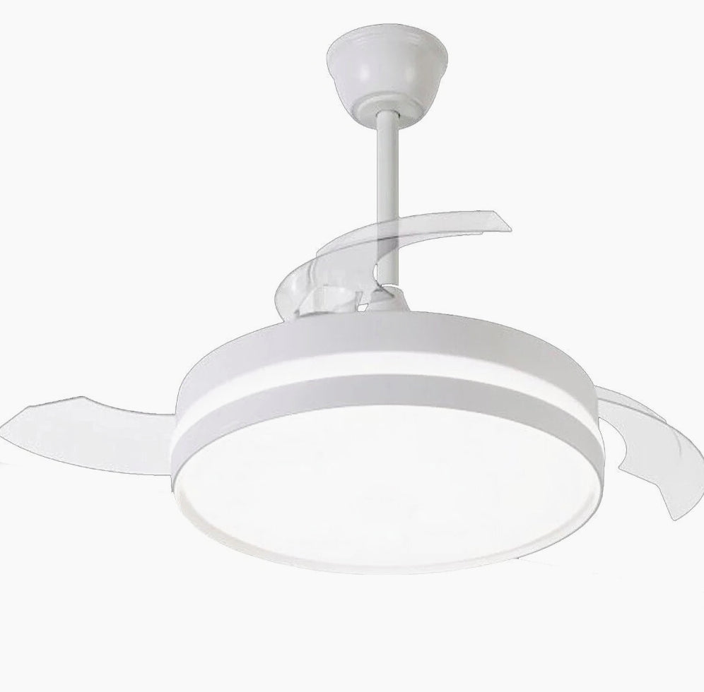 Lampadario ventilatore LED 56W + ventola 30W – Telecomando, elica richiudibile, CCT regolabile - ambraled