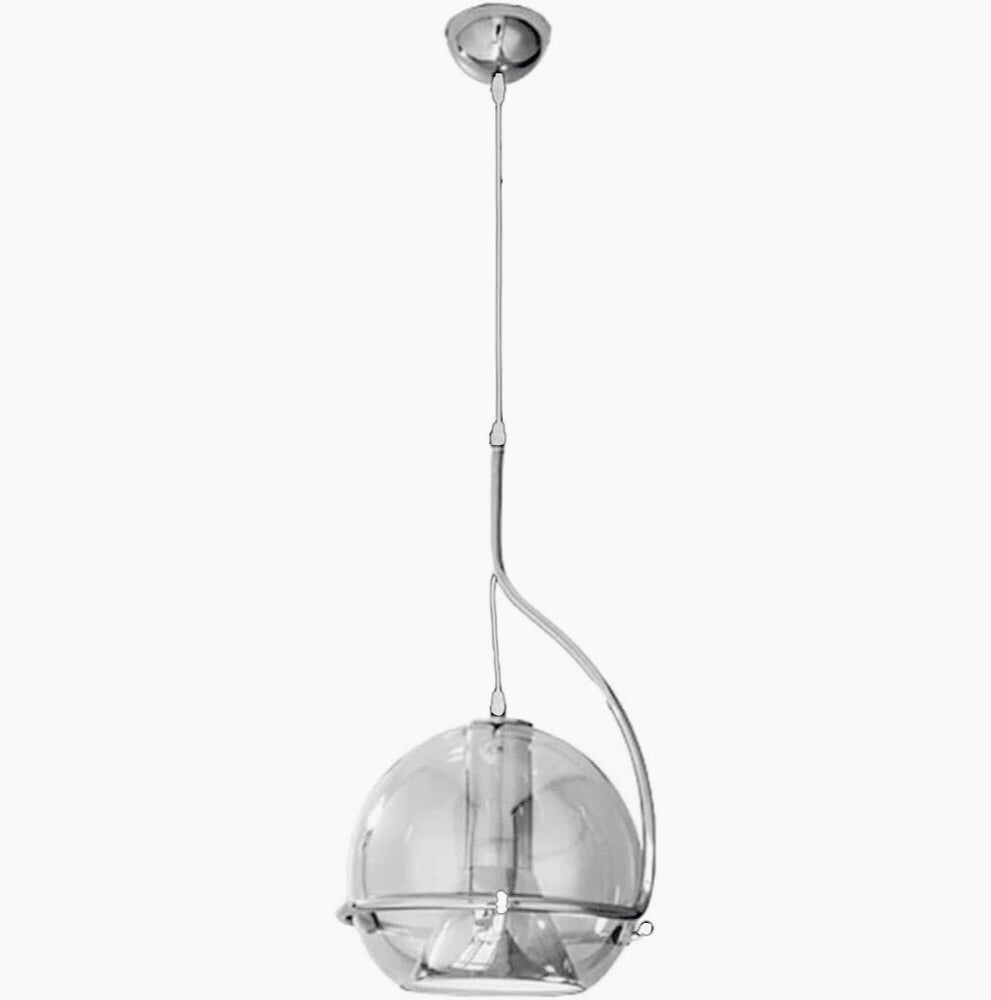 Lampadario decorativo in vetro – Pendra da tavolo / snack, attacco E27 - ambraled