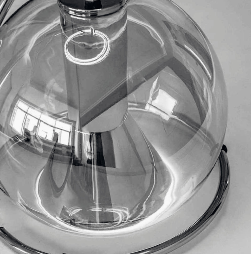 Lampadario decorativo in vetro – Pendra da tavolo / snack, attacco E27 - ambraled