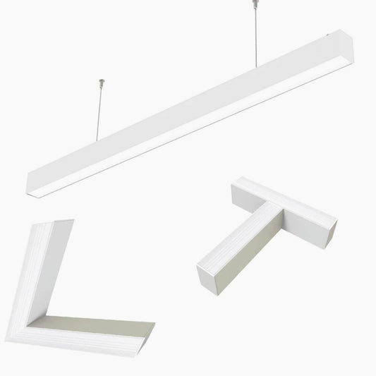 Lampadario bianco LED 40W – Connettore a T (15W), connettore a L (12W), tecnologia CCT - ambraled