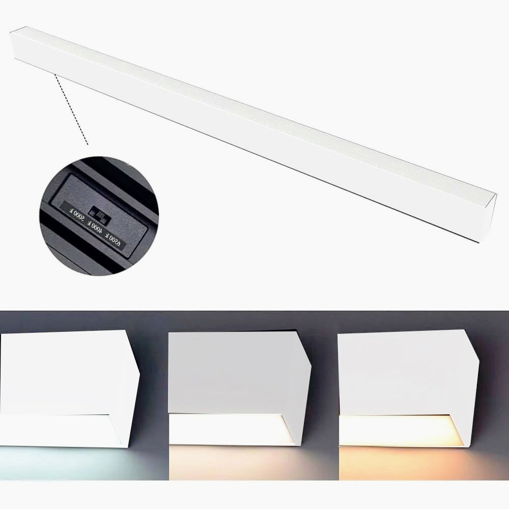 Lampadario bianco LED 40W – Connettore a T (15W), connettore a L (12W), tecnologia CCT - ambraled