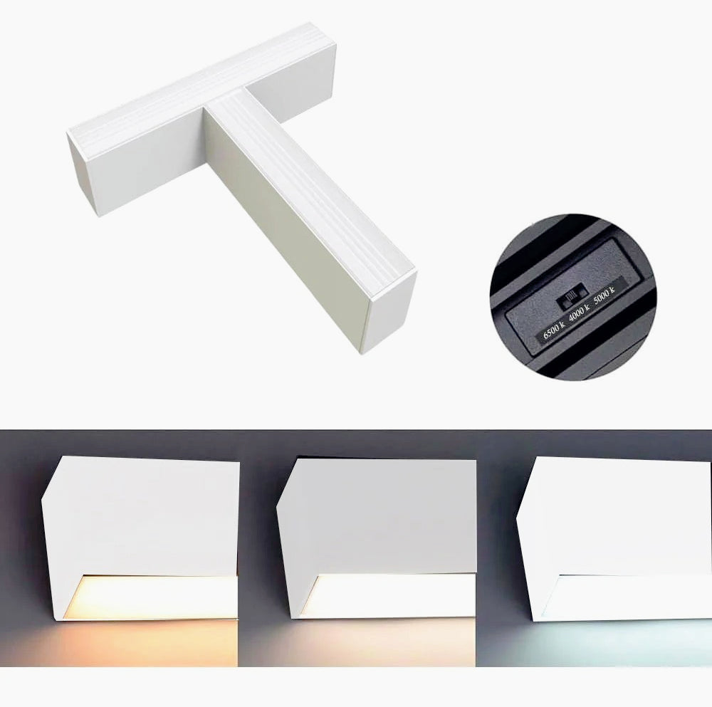 Lampadario bianco LED 40W – Connettore a T (15W), connettore a L (12W), tecnologia CCT - ambraled