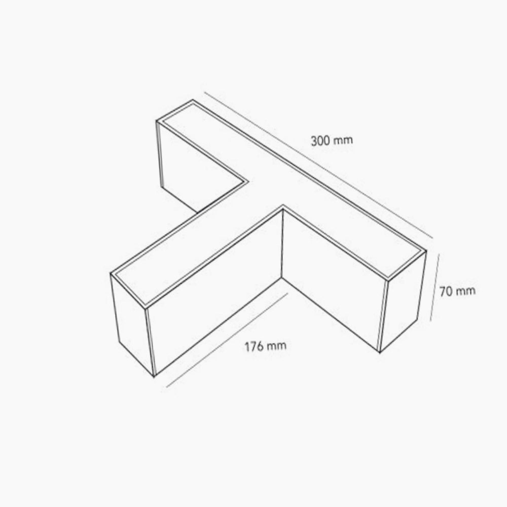 Lampadario bianco LED 40W – Connettore a T (15W), connettore a L (12W), tecnologia CCT - ambraled