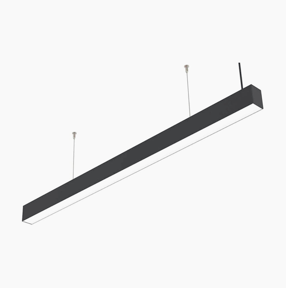 Lampadario LED 40W – Colore nero, connettore a T (15W) e a L (12W), tecnologia CCT regolabile - ambraled