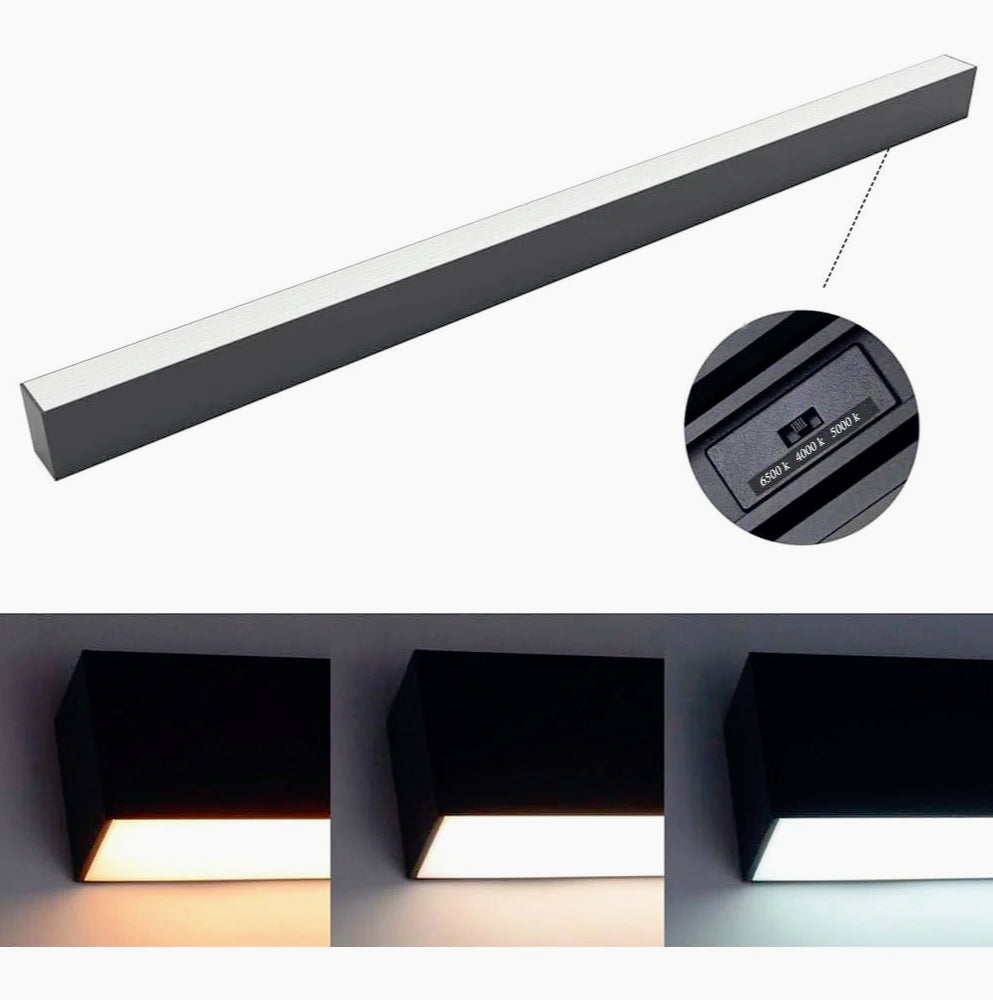 Lampadario LED 40W – Colore nero, connettore a T (15W) e a L (12W), tecnologia CCT regolabile - ambraled