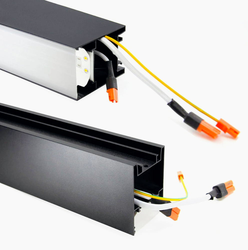 Lampadario LED 40W – Colore nero, connettore a T (15W) e a L (12W), tecnologia CCT regolabile - ambraled