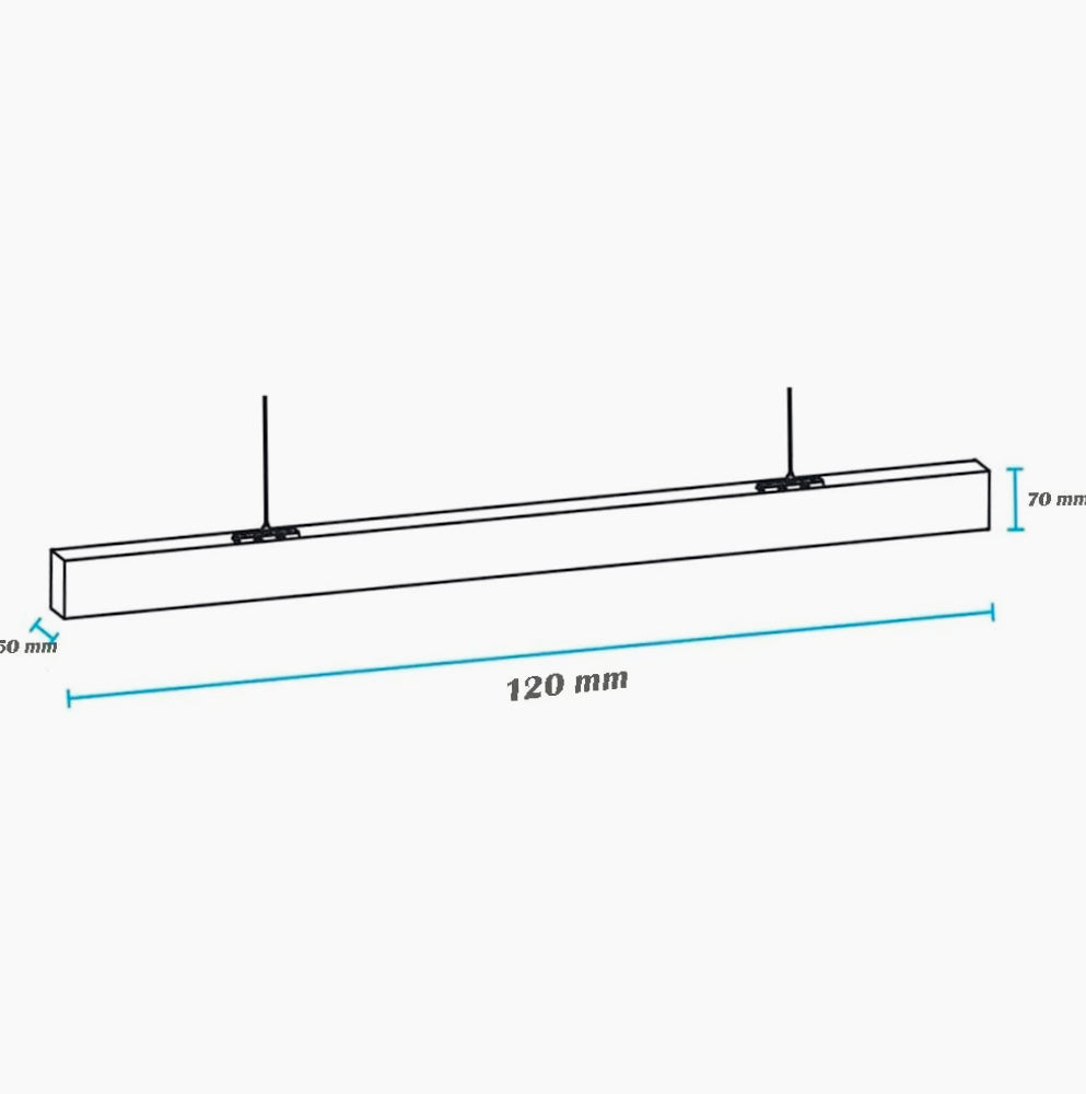 Lampadario LED 40W – Colore nero, connettore a T (15W) e a L (12W), tecnologia CCT regolabile - ambraled