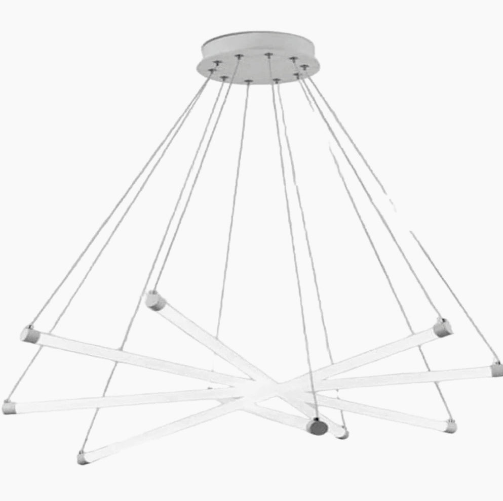 Lampadario a LED ultra moderno – 55W, sospensione a raggi - ambraled
