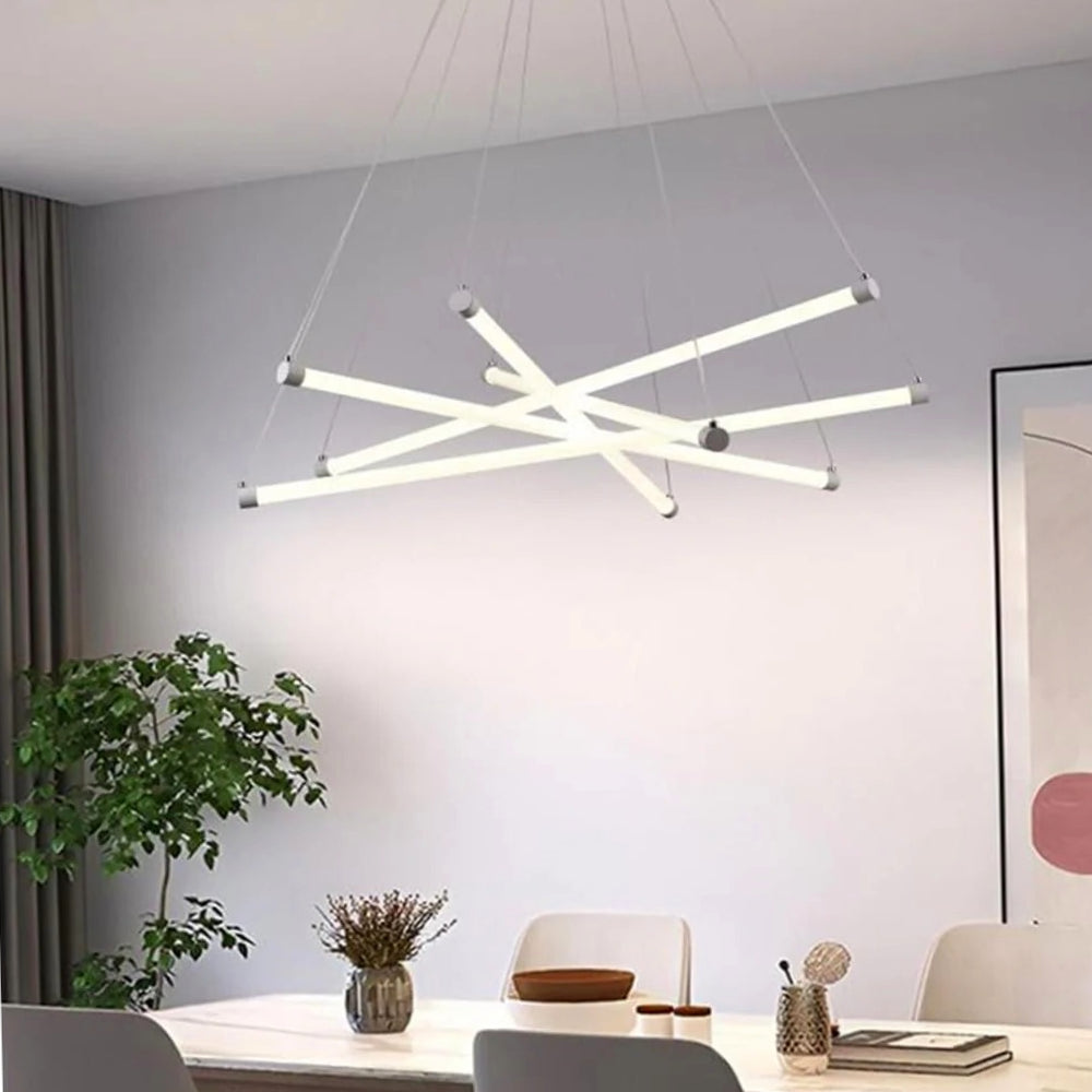 Lampadario a LED ultra moderno – 55W, sospensione a raggi - ambraled
