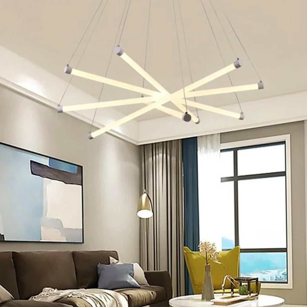 Lampadario a LED ultra moderno – 55W, sospensione a raggi - ambraled