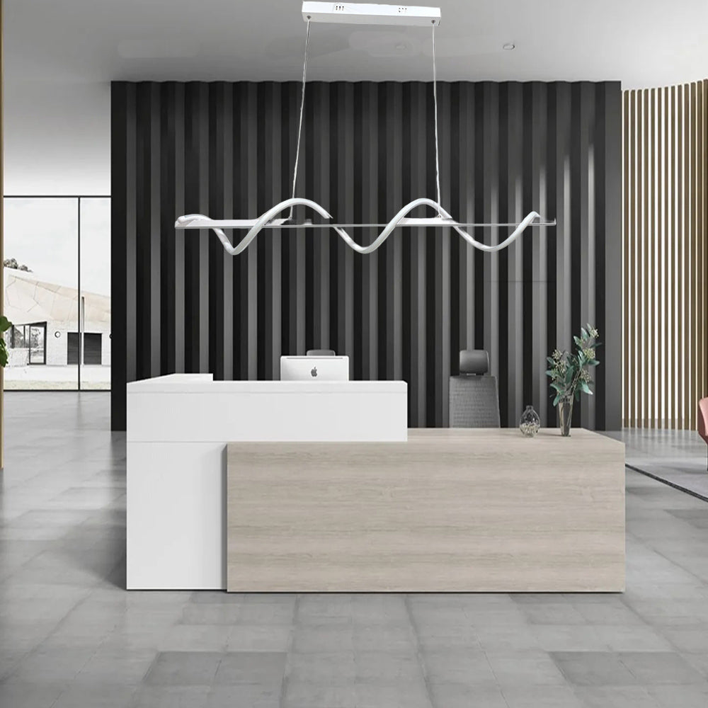 Lampadario LED 36W – Design twist, colore bianco, luce regolabile (fredda, calda, naturale) - ambraled