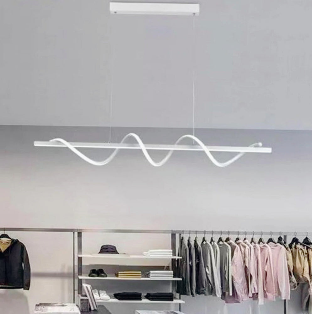 Lampadario LED 36W – Design twist, colore bianco, luce regolabile (fredda, calda, naturale) - ambraled
