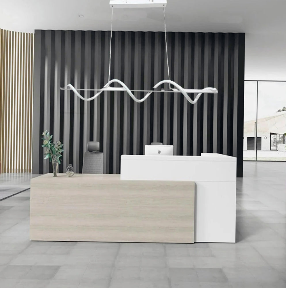 Lampadario LED 36W – Design twist, colore bianco, luce regolabile (fredda, calda, naturale) - ambraled