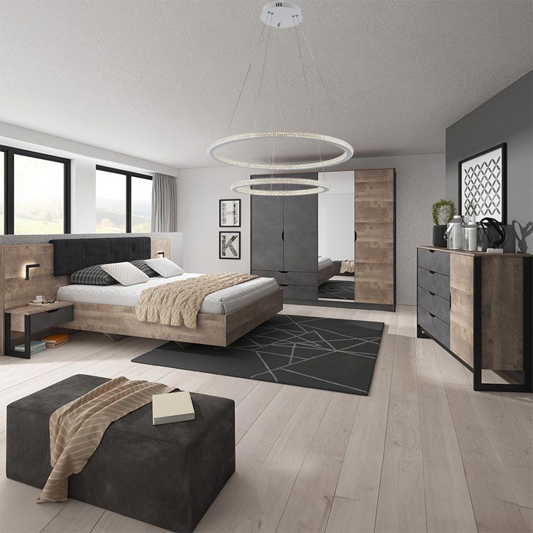 Lampadario LED 51W – Bianco, 2 anelli con cristalli, 3 colori di luce regolabili - ambraled