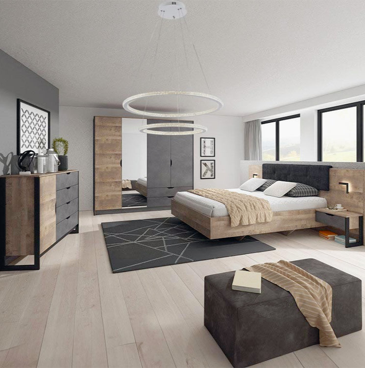 Lampadario LED 51W – Bianco, 2 anelli con cristalli, 3 colori di luce regolabili - ambraled