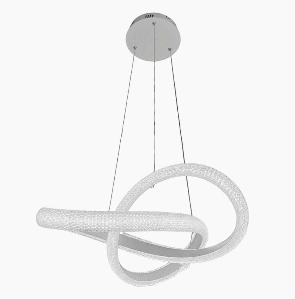 Lampadario LED con cristalli intrecciati 40W – Luce regolabile 6500K / 4000K / 3000K - ambraled