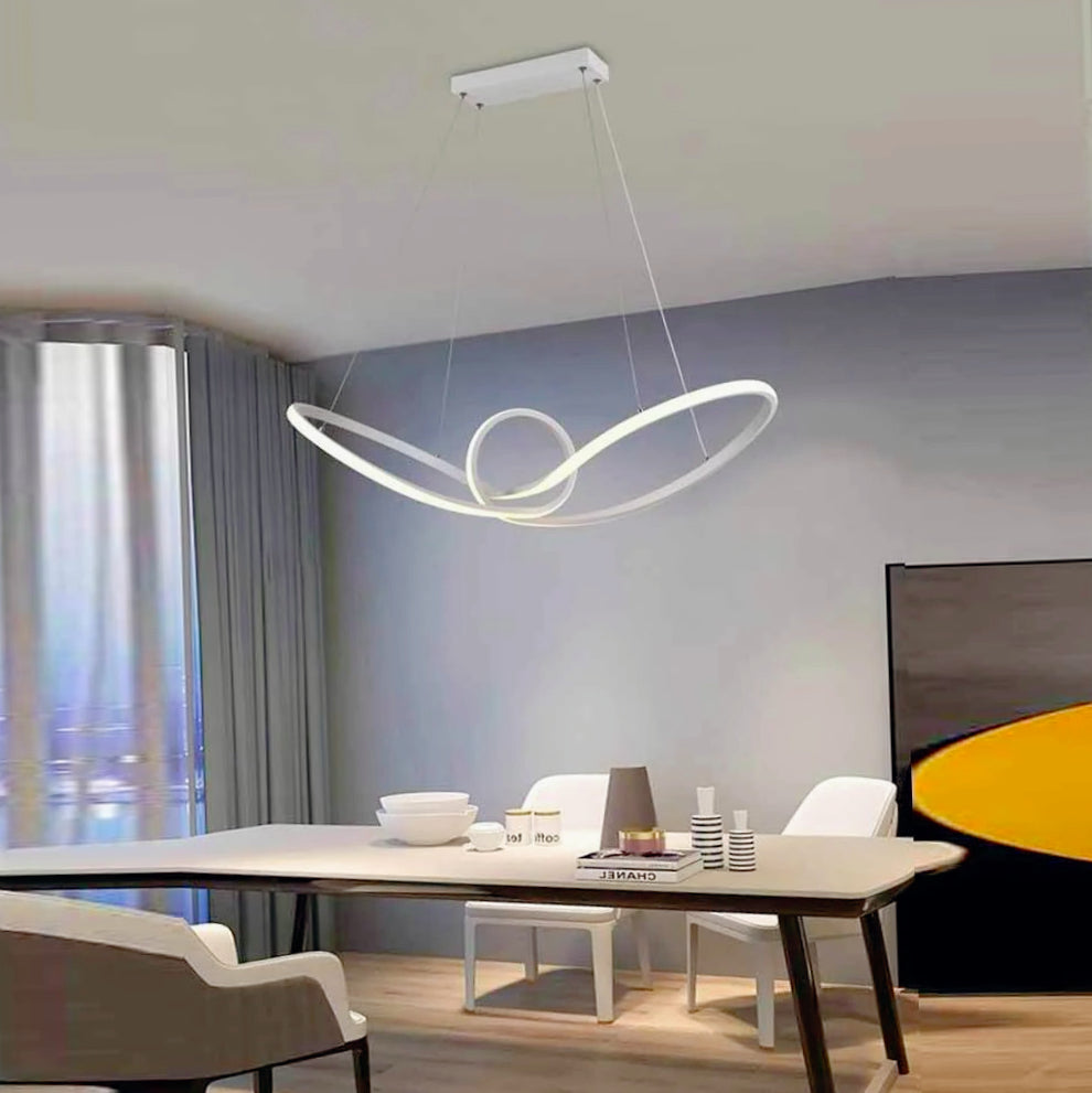 Lampadario LED moderno bianco 38W – Luce regolabile 6500K / 4000K / 3000K - ambraled