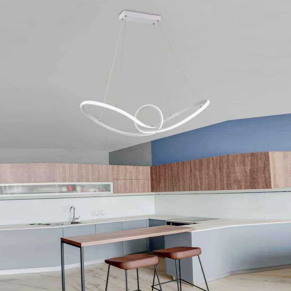 Lampadario LED moderno bianco 38W – Luce regolabile 6500K / 4000K / 3000K - ambraled