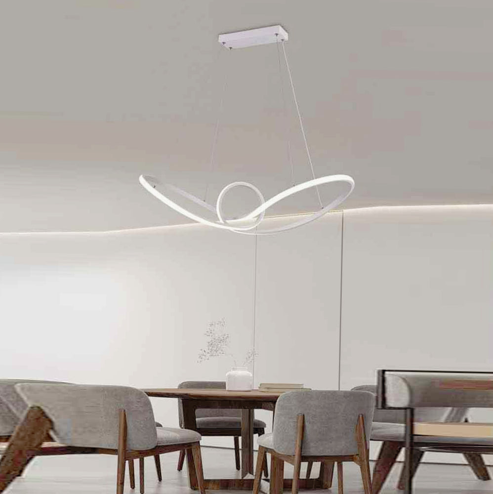 Lampadario LED moderno bianco 38W – Luce regolabile 6500K / 4000K / 3000K - ambraled
