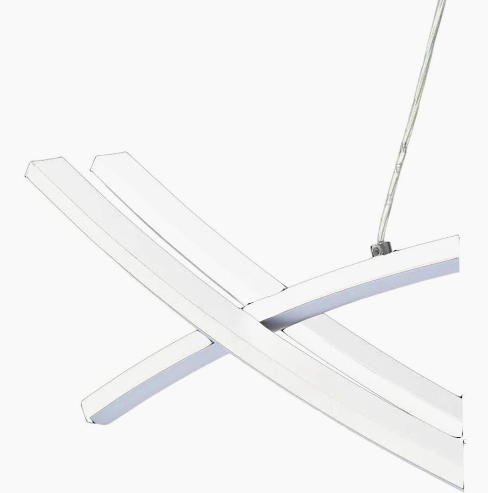 Lampadario LED sospensione 42W – Colore bianco, luce fredda/naturale, design moderno - ambraled