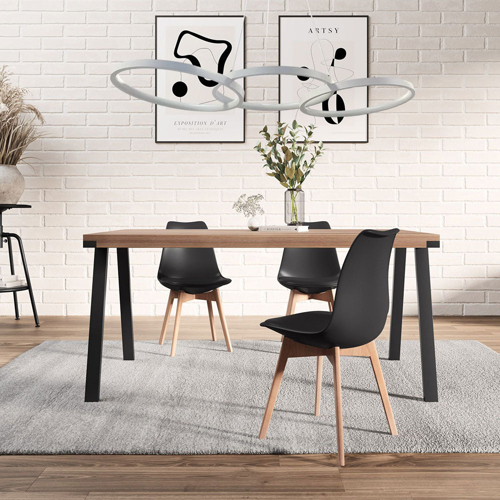 Lampadario moderno a LED 45W – 3 cerchi, luce 6500K / 3000K / 4000K - ambraled