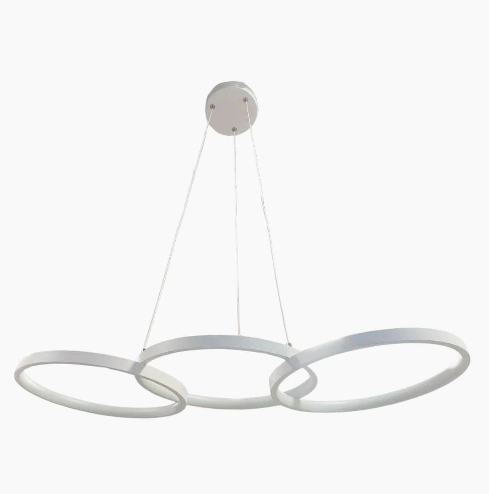 Lampadario moderno a LED 45W – 3 cerchi, luce 6500K / 3000K / 4000K - ambraled