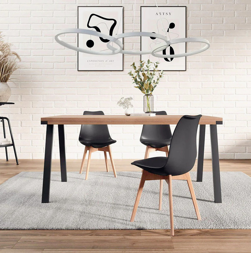 Lampadario moderno a LED 45W – 3 cerchi, luce 6500K / 3000K / 4000K - ambraled