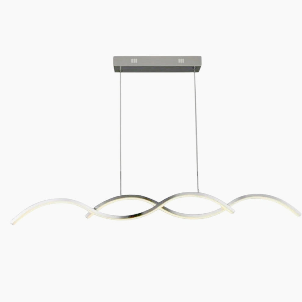 Lampadario moderno a LED a sospensione 25W – Design twist, colore argento - ambraled