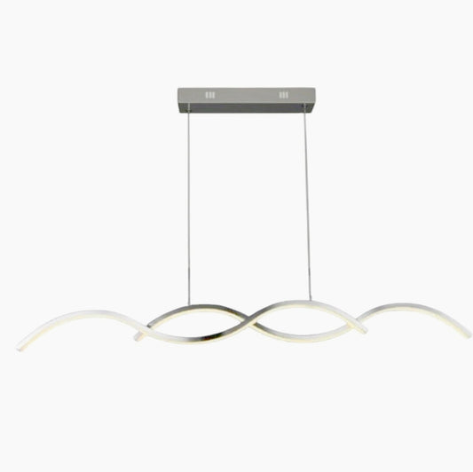 Lampadario moderno a LED a sospensione 25W – Design twist, colore argento - ambraled