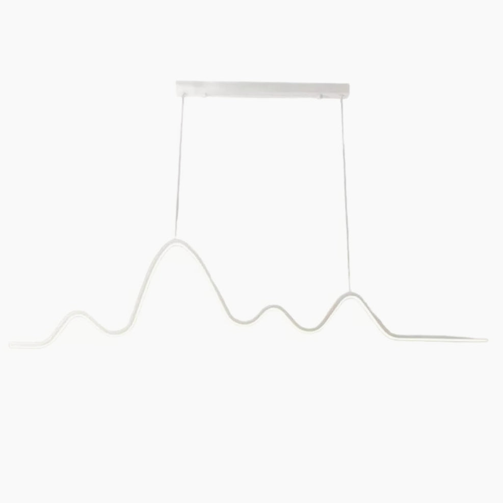 Lampadario moderno a zig-zag LED – 25W, luce regolabile (3000K / 4000K / 6500K), bianco - ambraled
