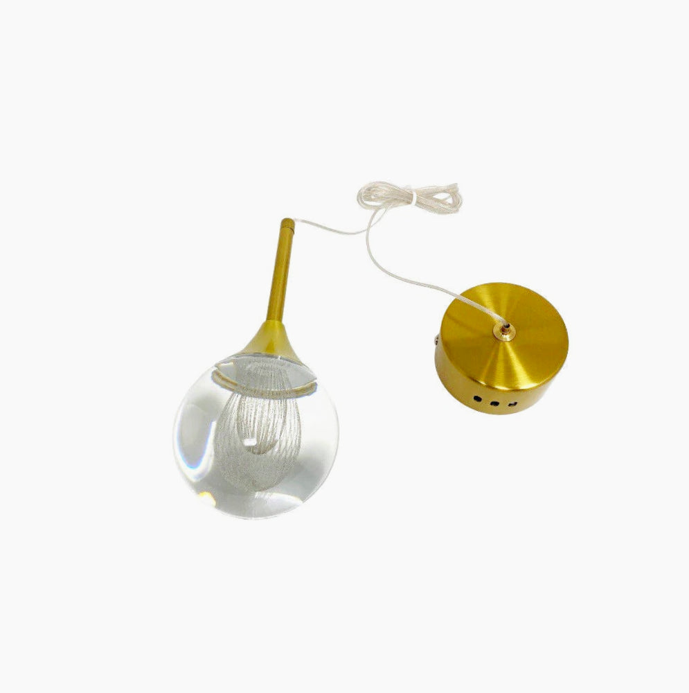 Lampadario pendente oro a LED 5W in acrilico – Luce 6500K / 3000K / 4000K - ambraled