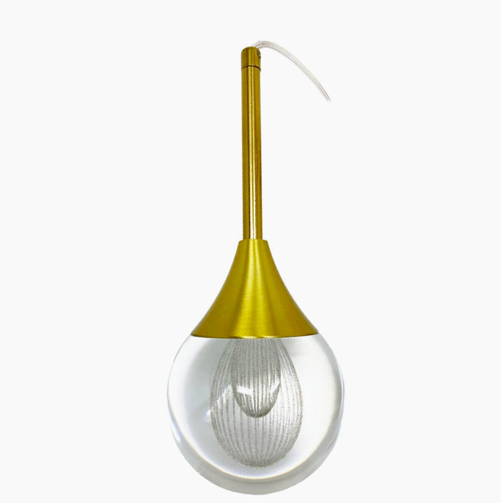 Lampadario pendente oro a LED 5W in acrilico – Luce 6500K / 3000K / 4000K - ambraled