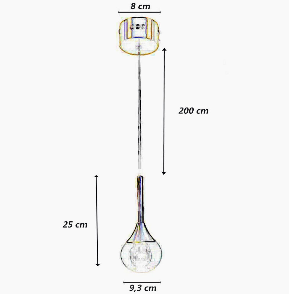 Lampadario pendente oro a LED 5W in acrilico – Luce 6500K / 3000K / 4000K - ambraled