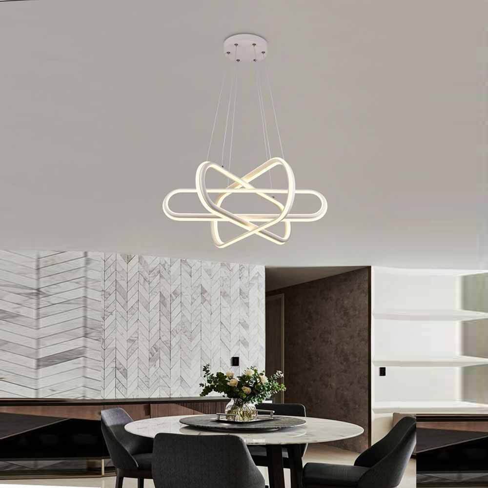 Lampadario sospensione LED bianco – 94W, luce 6500K / 3000K / 4000K - ambraled
